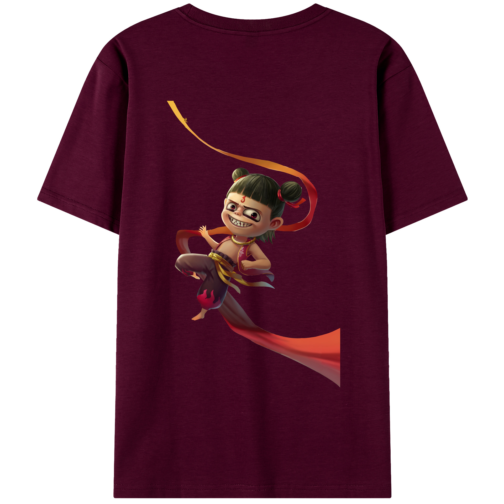 （画像用） Ne Zha 2 ナタ 魔童の大暴れ レディース半袖Tシャツ(バックプリント)